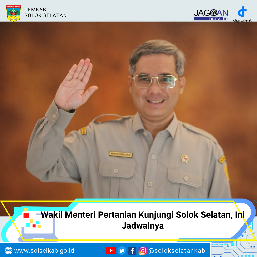 Wakil Menteri Pertanian Kunjungi Solok Selatan, Ini Jadwalnya