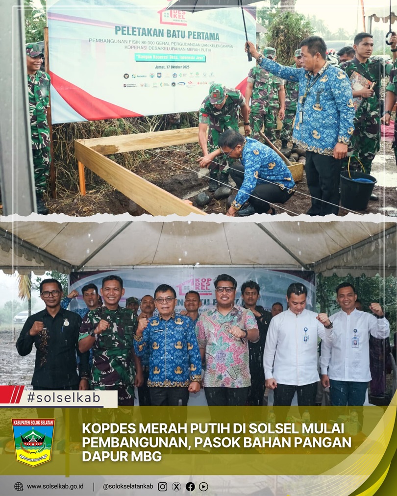 Kopdes Merah Putih di Solsel Mulai Pembangunan, Pasok Bahan Pangan Dapur MBG