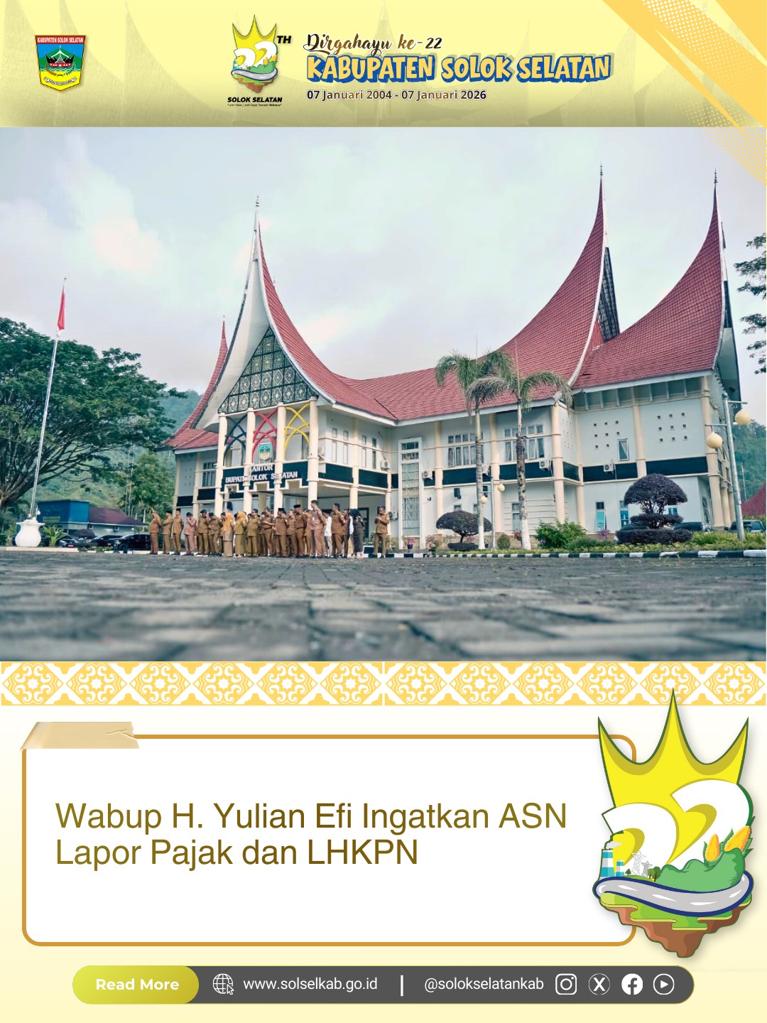 Wabup H. Yulian Efi Ingatkan ASN Lapor Pajak dan LHKPN