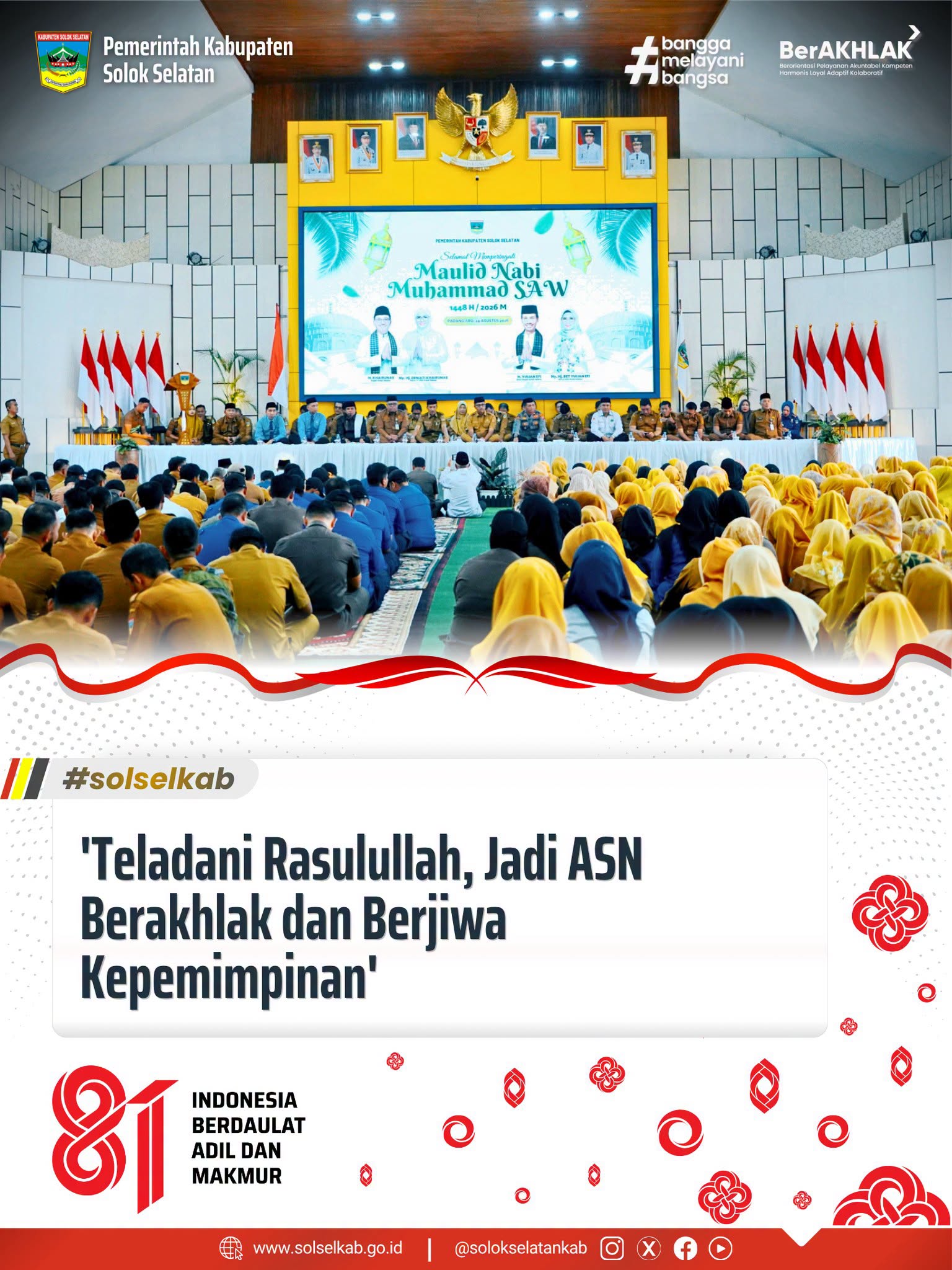Teladani Rasulullah, Jadi ASN Berakhlak dan Berjiwa Kepemimpinan